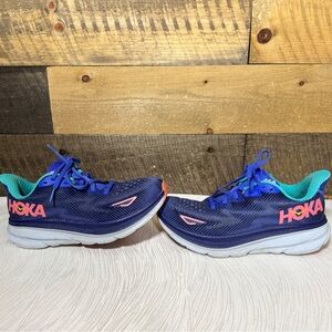 Hoka Kids Navy and Teal Sneakers